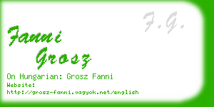 fanni grosz business card